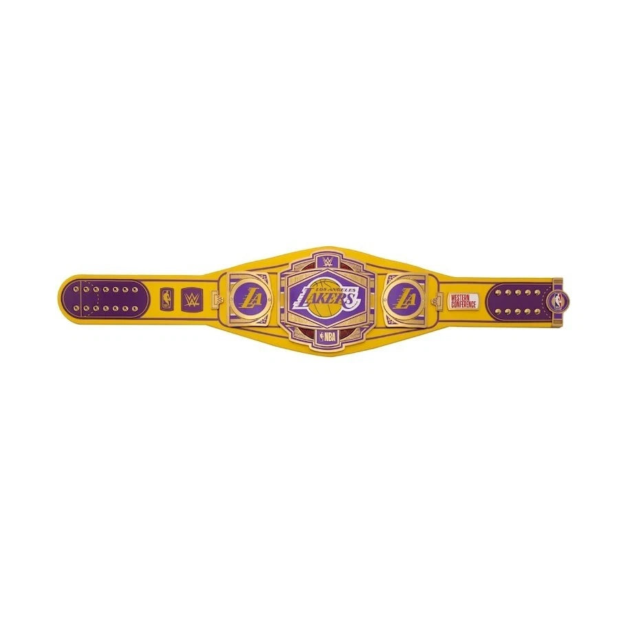Los Angeles Lakers NBA 2mm Championship Belt Gold Plated Real Leather
