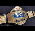 WCW World Television Championship Belt Adult Size 2mm Brass - Real Leather Strap - Shipping Free