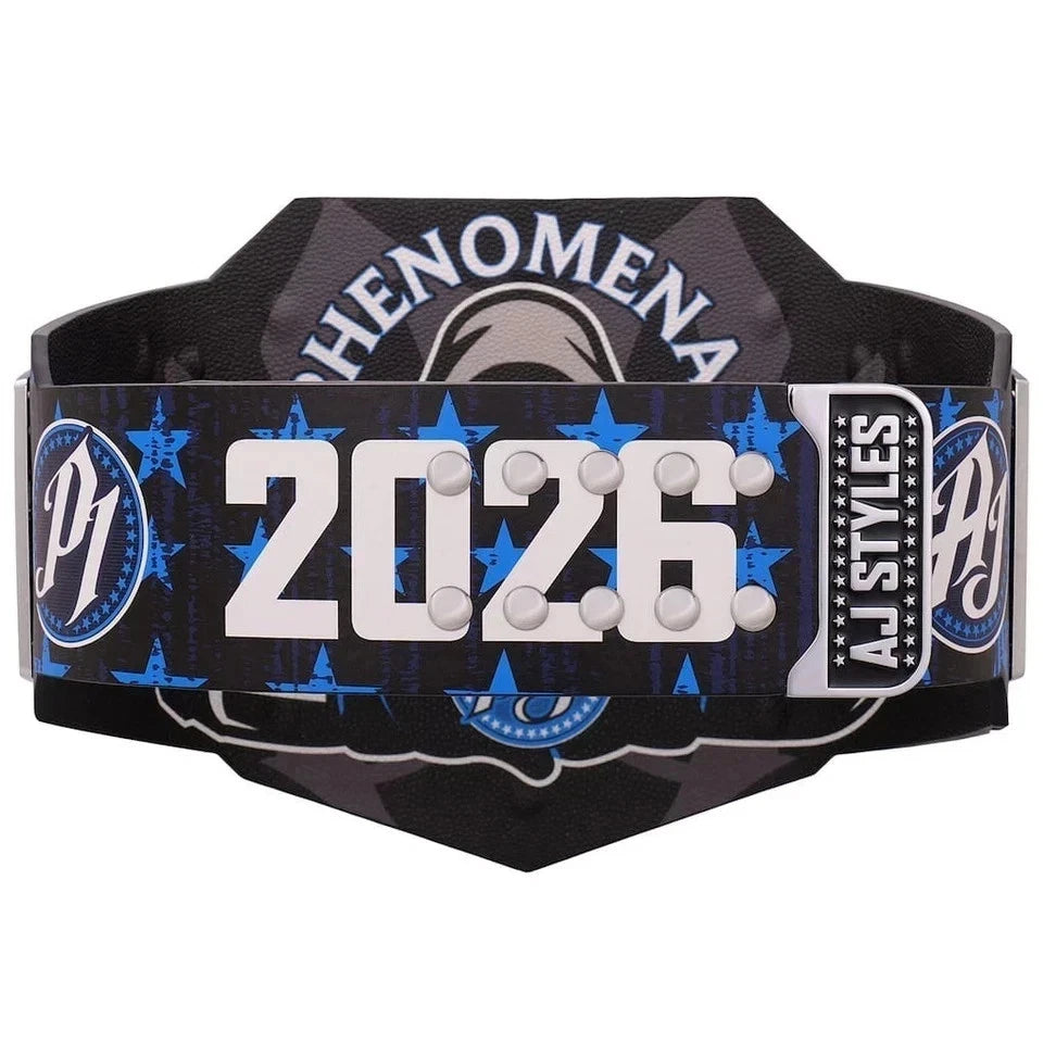 New AJ 10th Anniversary Signatures Series Championship Phenomenal P1 Belt 2MM Brass