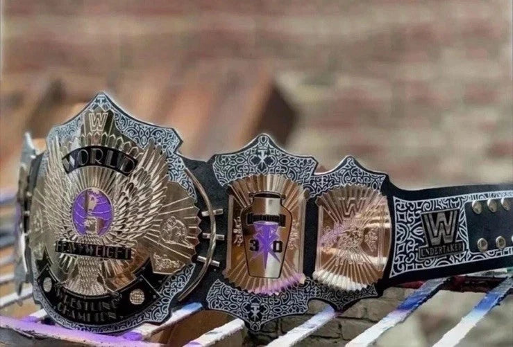 NEW UNDERTAKER 30 YEARS CHAMPIONSHIP REPLICA TITLE BELT 2MM BRASS