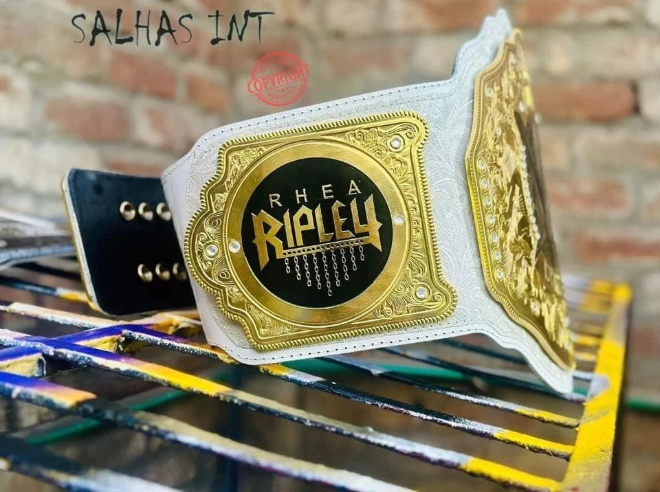 WWE Womens Rhea Ripply World Heavyweight Championship Belt Wrestling Replica 2mm Brass adult