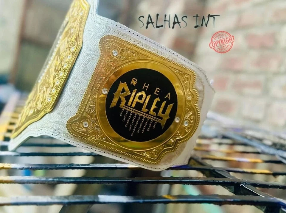 WWE Womens Rhea Ripply World Heavyweight Championship Belt Wrestling Replica 2mm Brass adult