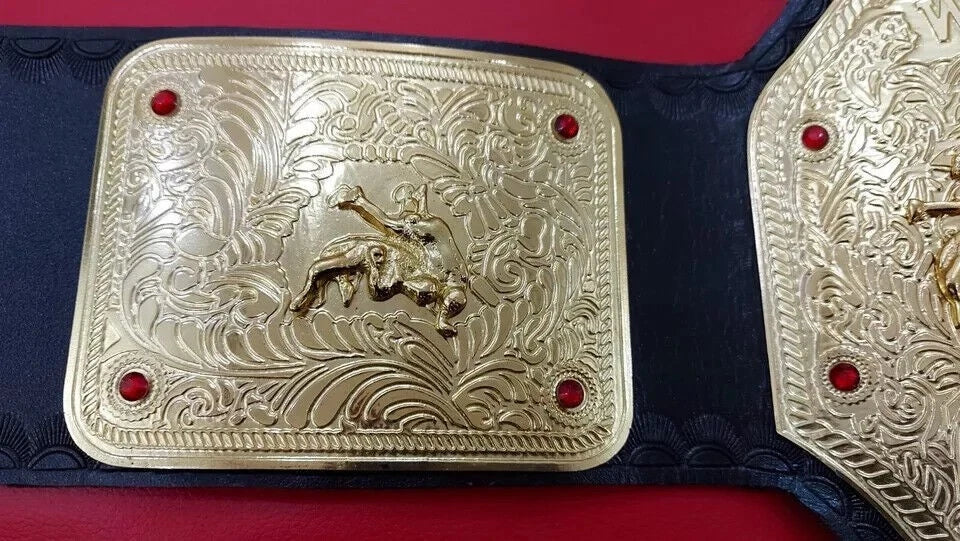 BIG GOLD World Heavyweight Championship Belt 2mm Brass Adult Size