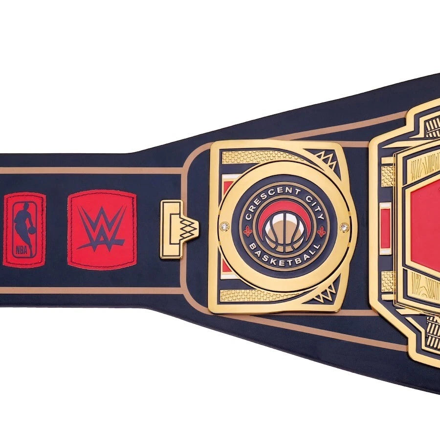 New Orleans Pelicans NBA 2mm Championship Belt Gold Plated Real Leather