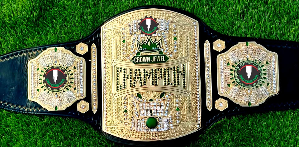 WWE CROWN JEWEL CHAMPIONSHIP TITLE BELT,WRESTLING BELT,4MM,ADULT SIZE