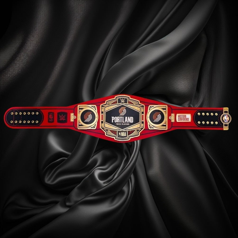 Portland Trail Blazers NBA 2mm Championship Belt Gold Plated Real Leather