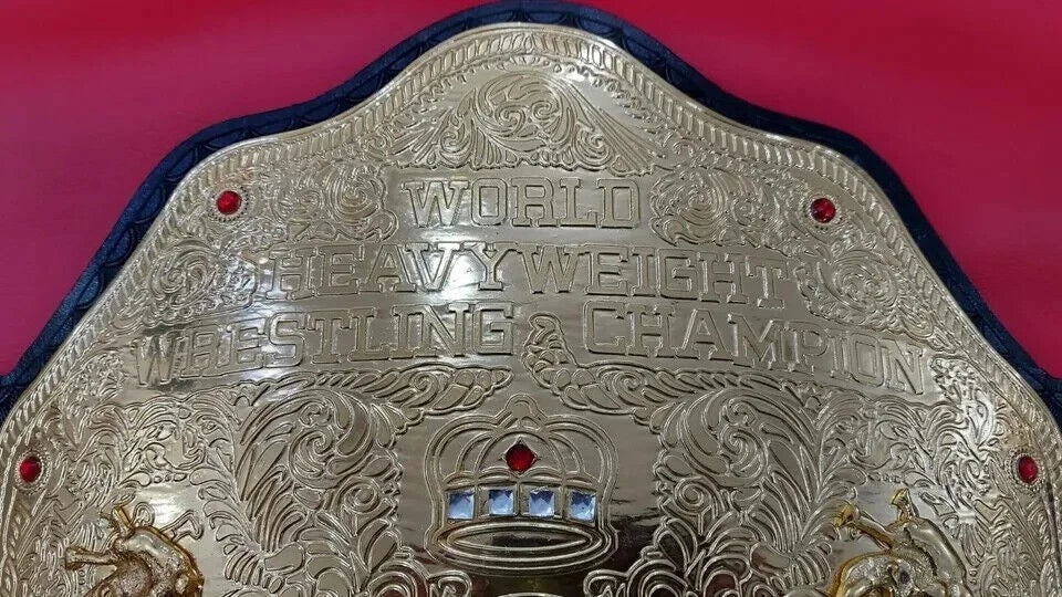 BIG GOLD World Heavyweight Championship Belt 2mm Brass Adult Size