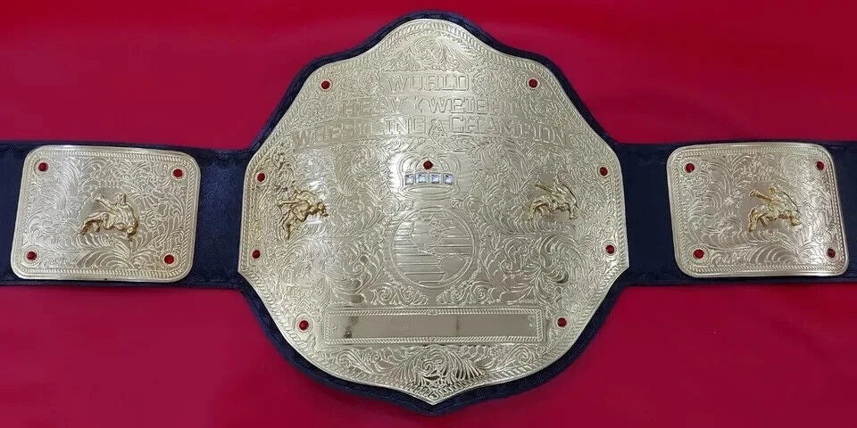 BIG GOLD World Heavyweight Championship Belt 2mm Brass Adult Size