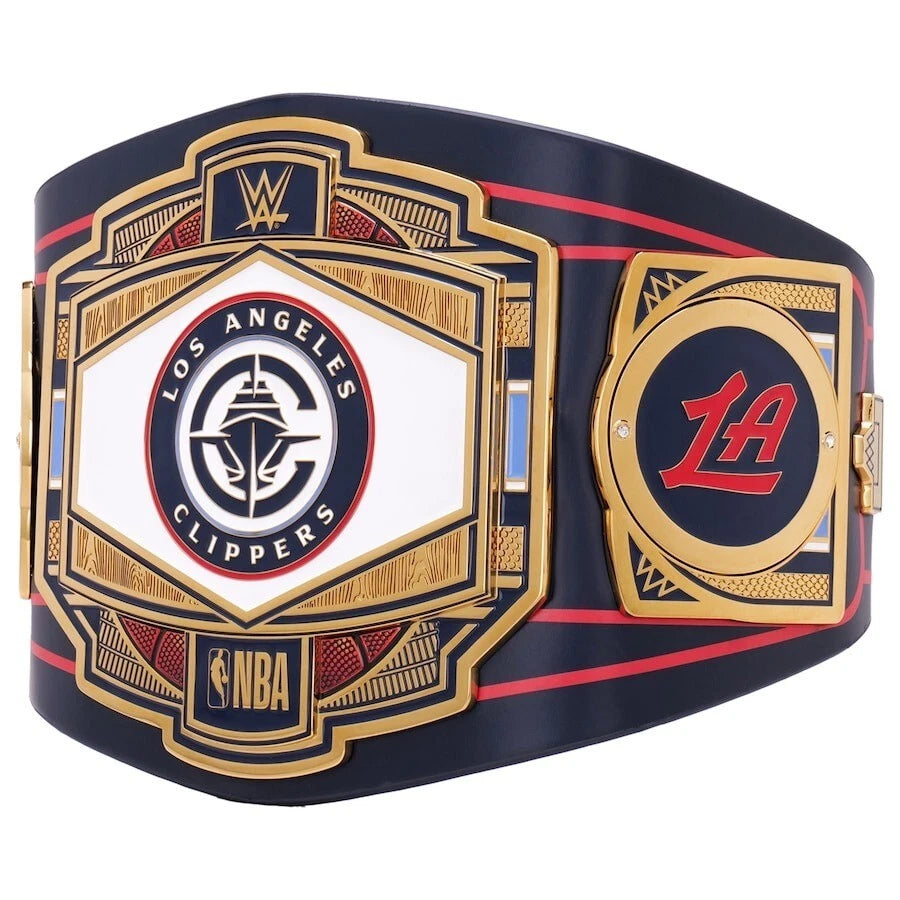 Los Angeles Clippers NBA 2mm Championship Belt Gold Plated Real Leather