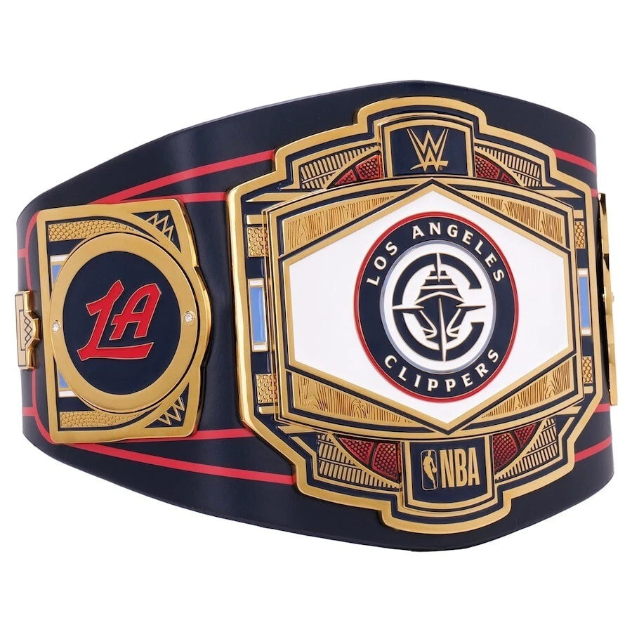 Los Angeles Clippers NBA 2mm Championship Belt Gold Plated Real Leather
