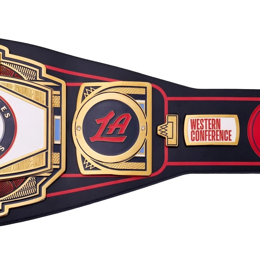 Los Angeles Clippers NBA 2mm Championship Belt Gold Plated Real Leather