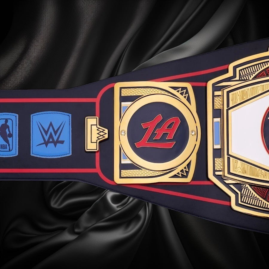Los Angeles Clippers NBA 2mm Championship Belt Gold Plated Real Leather