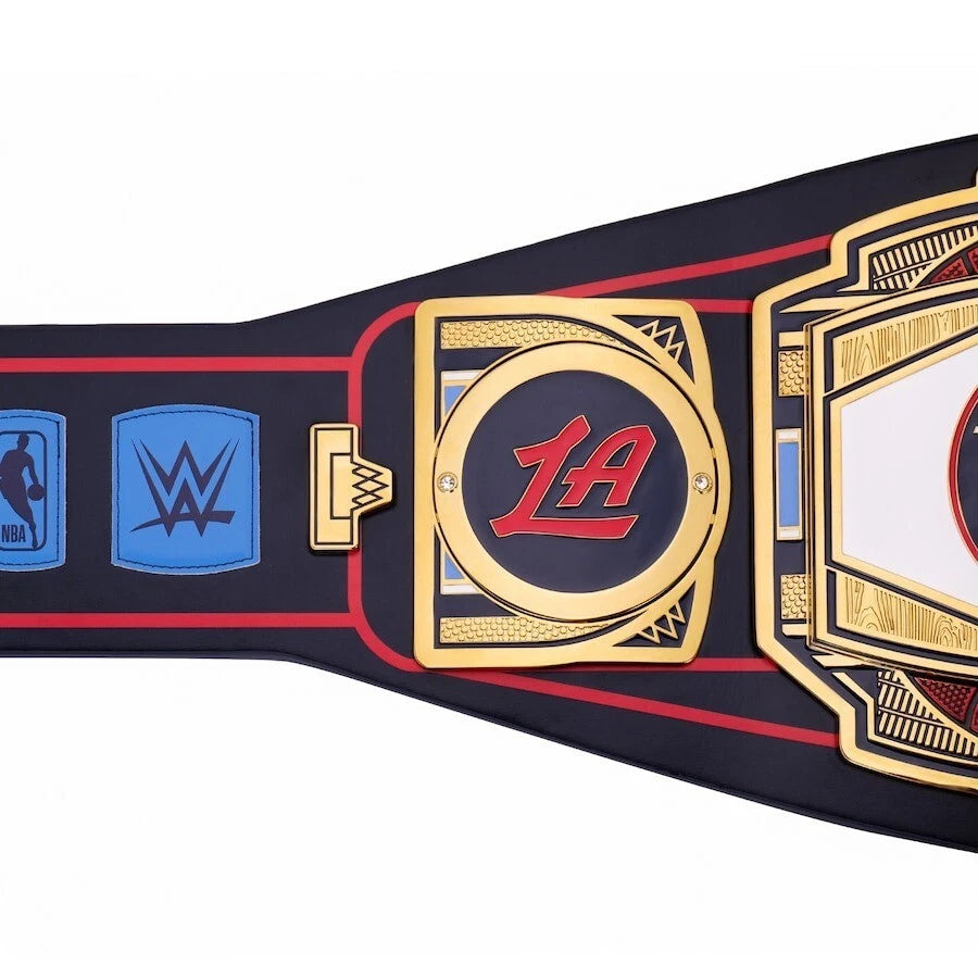 Los Angeles Clippers NBA 2mm Championship Belt Gold Plated Real Leather