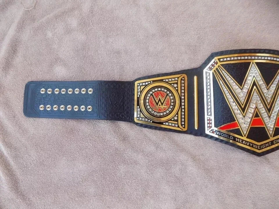 The World Heavyweight Championship Replica Title Belt Adult Size 2MM Brass Plates