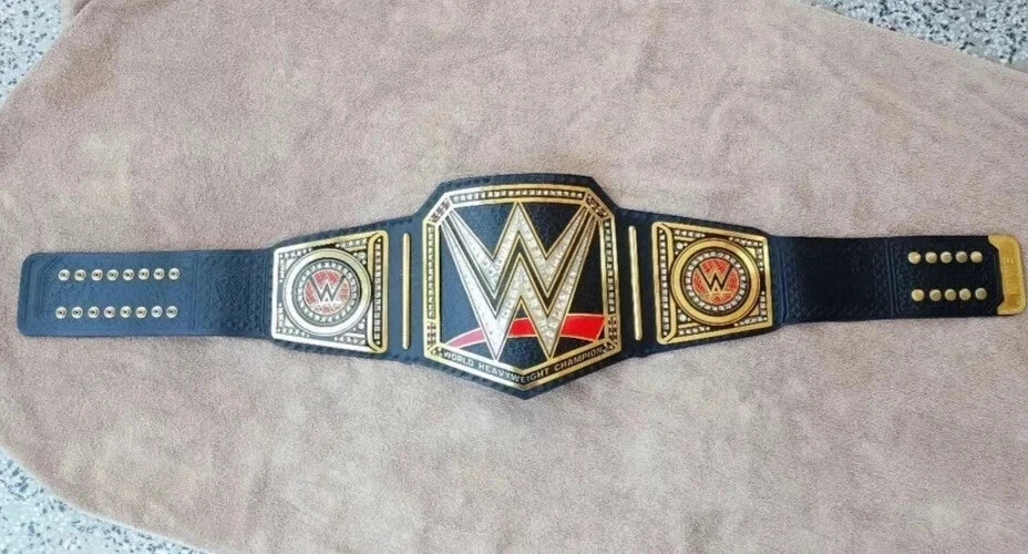 The World Heavyweight Championship Replica Title Belt Adult Size 2MM Brass Plates