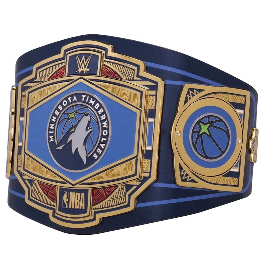 Minnesota Timberwolves NBA 2mm Championship Belt Gold Plated Real Leather