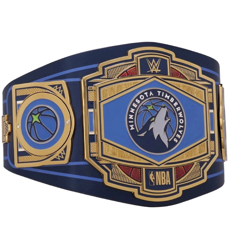 Minnesota Timberwolves NBA 2mm Championship Belt Gold Plated Real Leather