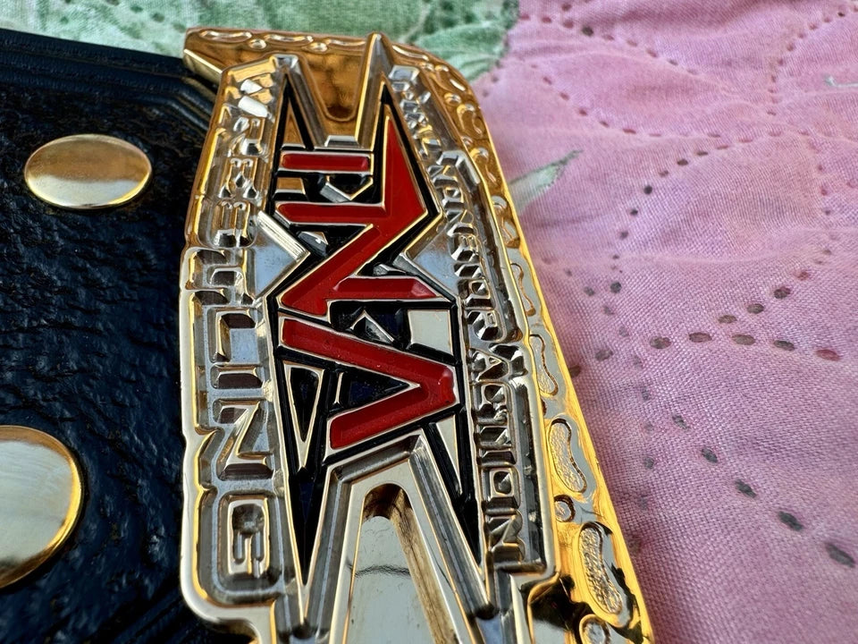 Premium CNC TNA X Division championship Belt,4mm Zinc,Hybrid HD. adult,24k Gold Plated