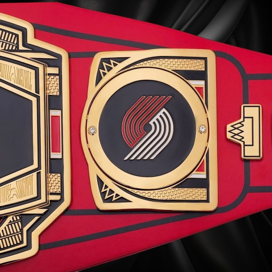 Portland Trail Blazers NBA 2mm Championship Belt Gold Plated Real Leather