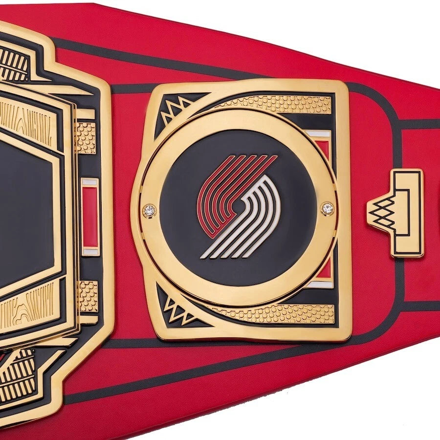 Portland Trail Blazers NBA 2mm Championship Belt Gold Plated Real Leather