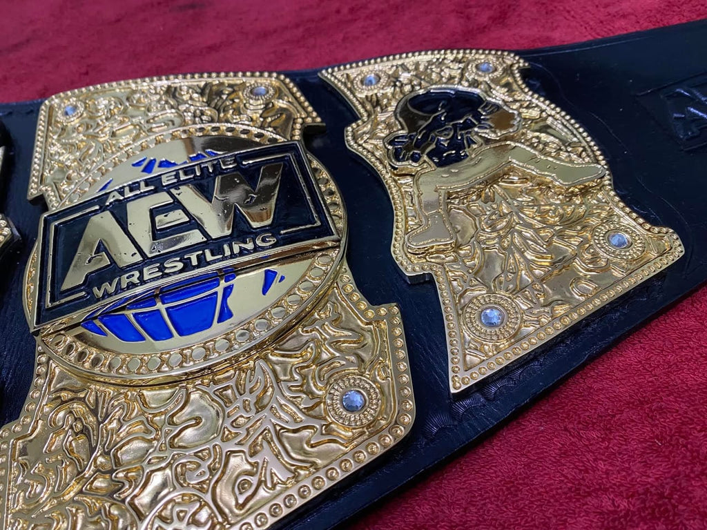 Classic White Strap Wrestling Championship Belt - 4mm Zinc Metal Plates - 6mm Genuine Cowhide Leather - Adult Size Intercontinental Replica Title