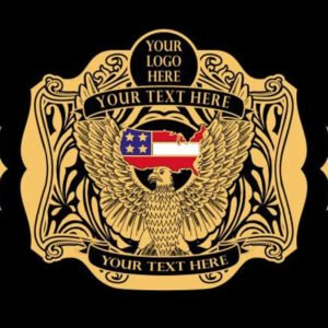 Custom Championship Belt – Personalized Logo & Name – Gold/Nickel Plated – 2mm/4mm – Real Leather Strap