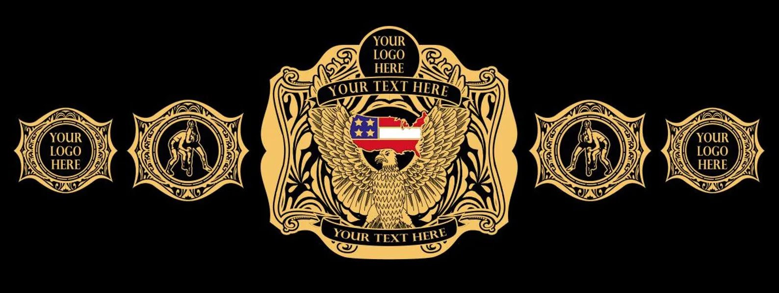 C10 Custom Championship Belt – Personalized Logo & Name – Gold/Nickel Plated – 2mm/4mm – Real Leather Strap
