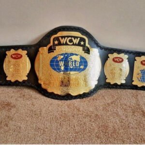 WCW World Tag Team Championship Belt Gold Plated Real Leather