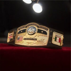 NWA DOM GLOBE WORLDS HEAVYWEIGHT CHAMPION WRESTLING BELT 4MM IN ZINC