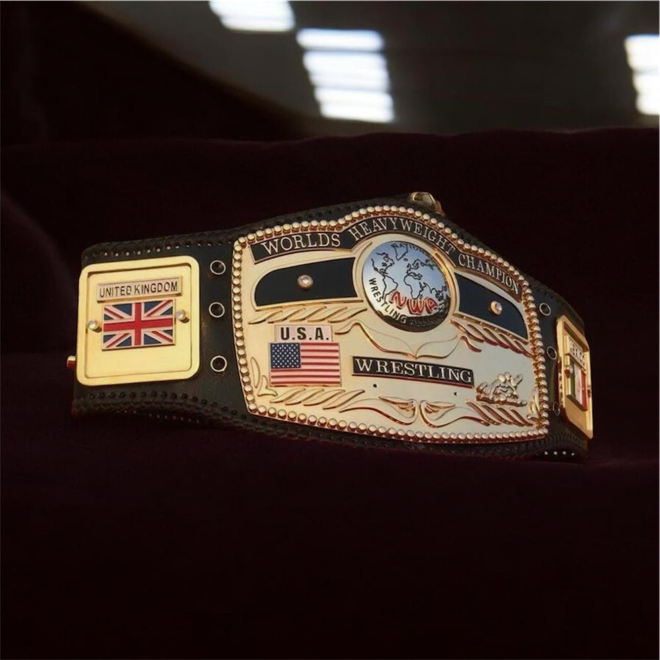 IMG-4650 NWA DOM GLOBE WORLDS HEAVYWEIGHT CHAMPION WRESTLING BELT 4MM IN ZINC - Image 4