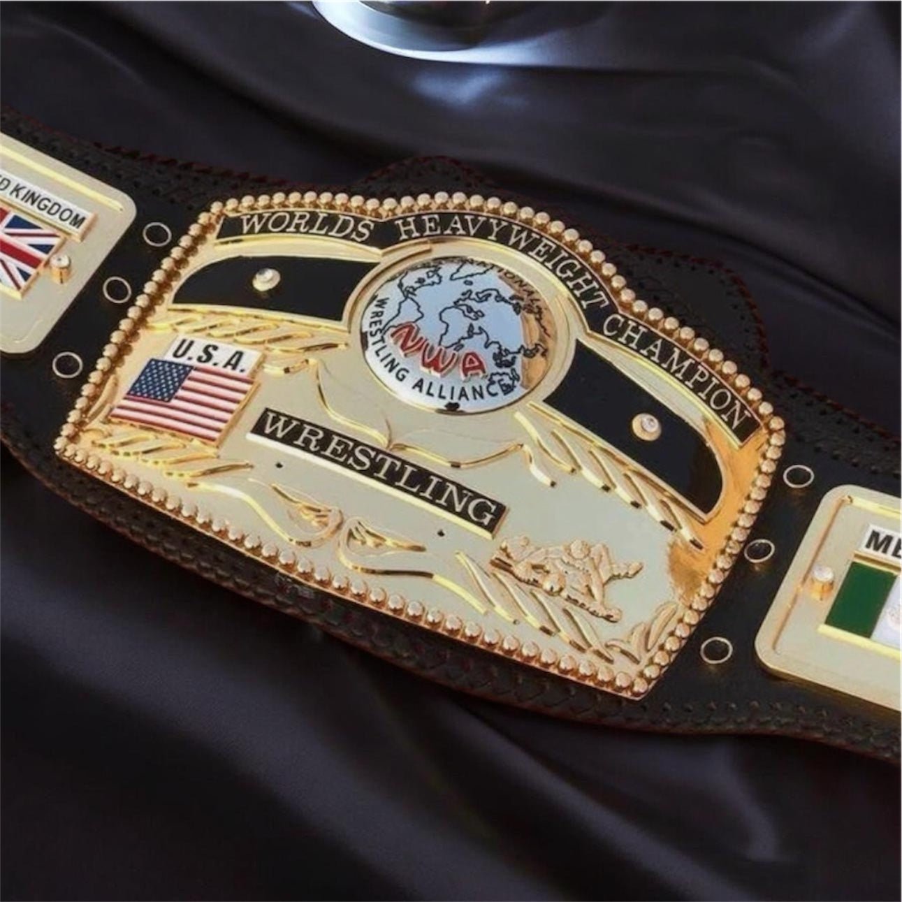 IMG-4651 NWA DOM GLOBE WORLDS HEAVYWEIGHT CHAMPION WRESTLING BELT 4MM IN ZINC - Image 5