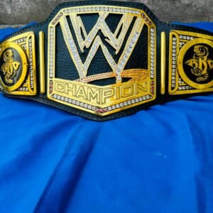 Randy Orton WWE Championship Belt – Adult Size, 4MM Zinc, 24K Gold Plated, Double Lyre, CZ Stones & Genuine Cowhide Leather