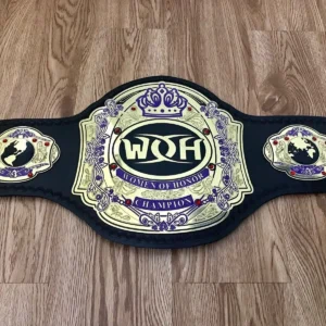 WOH Women Of Honor Heavyweight 4mm Championship Belt Gold Plated Real Leather 2MM Brass