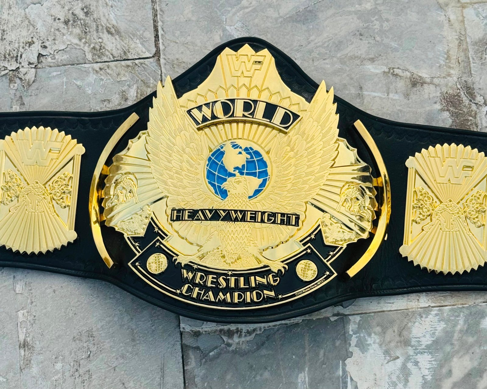 WhatsApp_Image_2026-06-06_at_6.11.46_AM_1 Wwf Premium CNC 3D Winged Eagle Championship Wrestling Belt Adults Size 4MM 24K Gold Real Hand Tooling Leather - Image 9