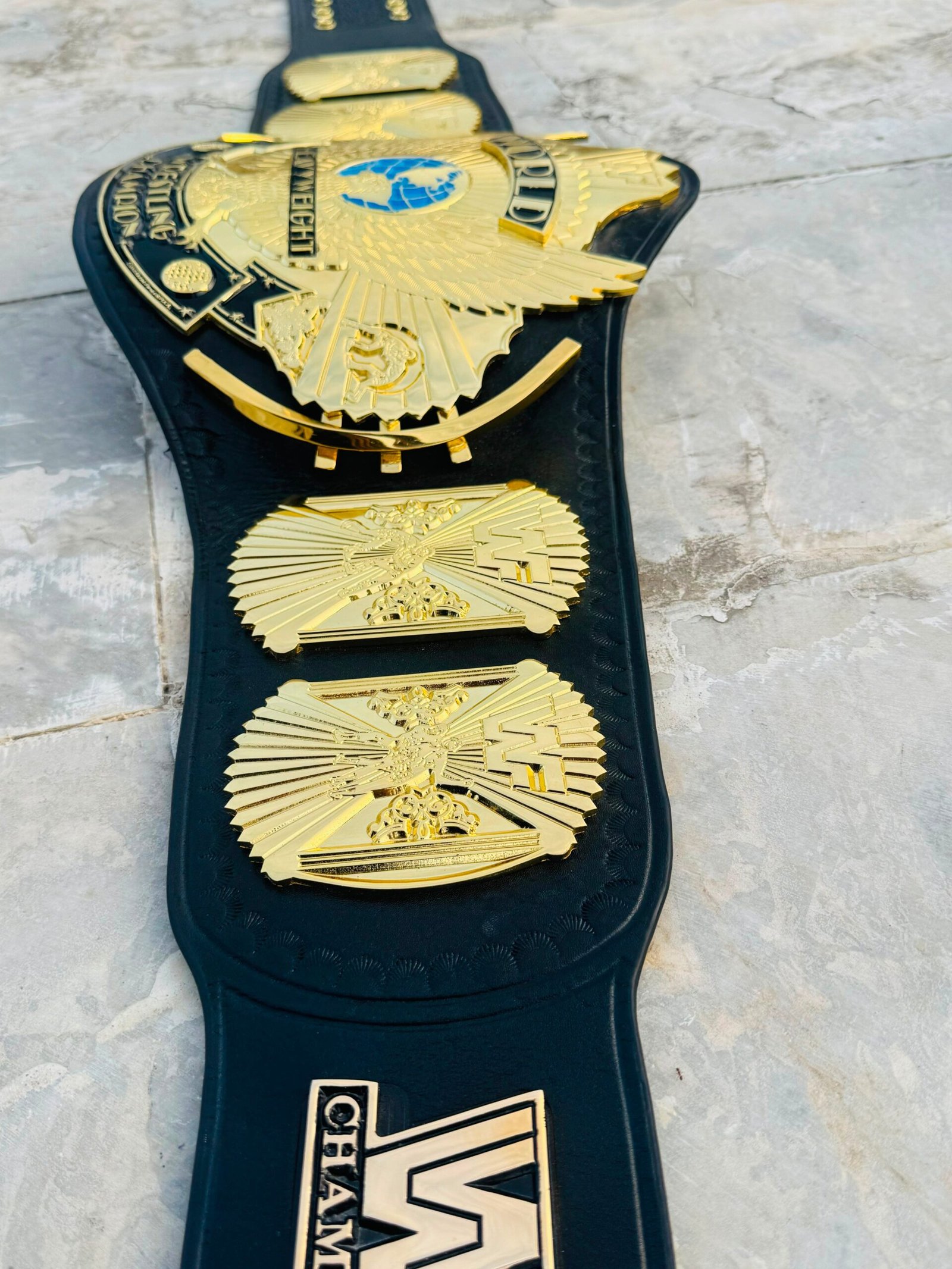 WhatsApp_Image_2026-06-06_at_6.11.48_AM_1-1 Wwf Premium CNC 3D Winged Eagle Championship Wrestling Belt Adults Size 4MM 24K Gold Real Hand Tooling Leather - Image 3