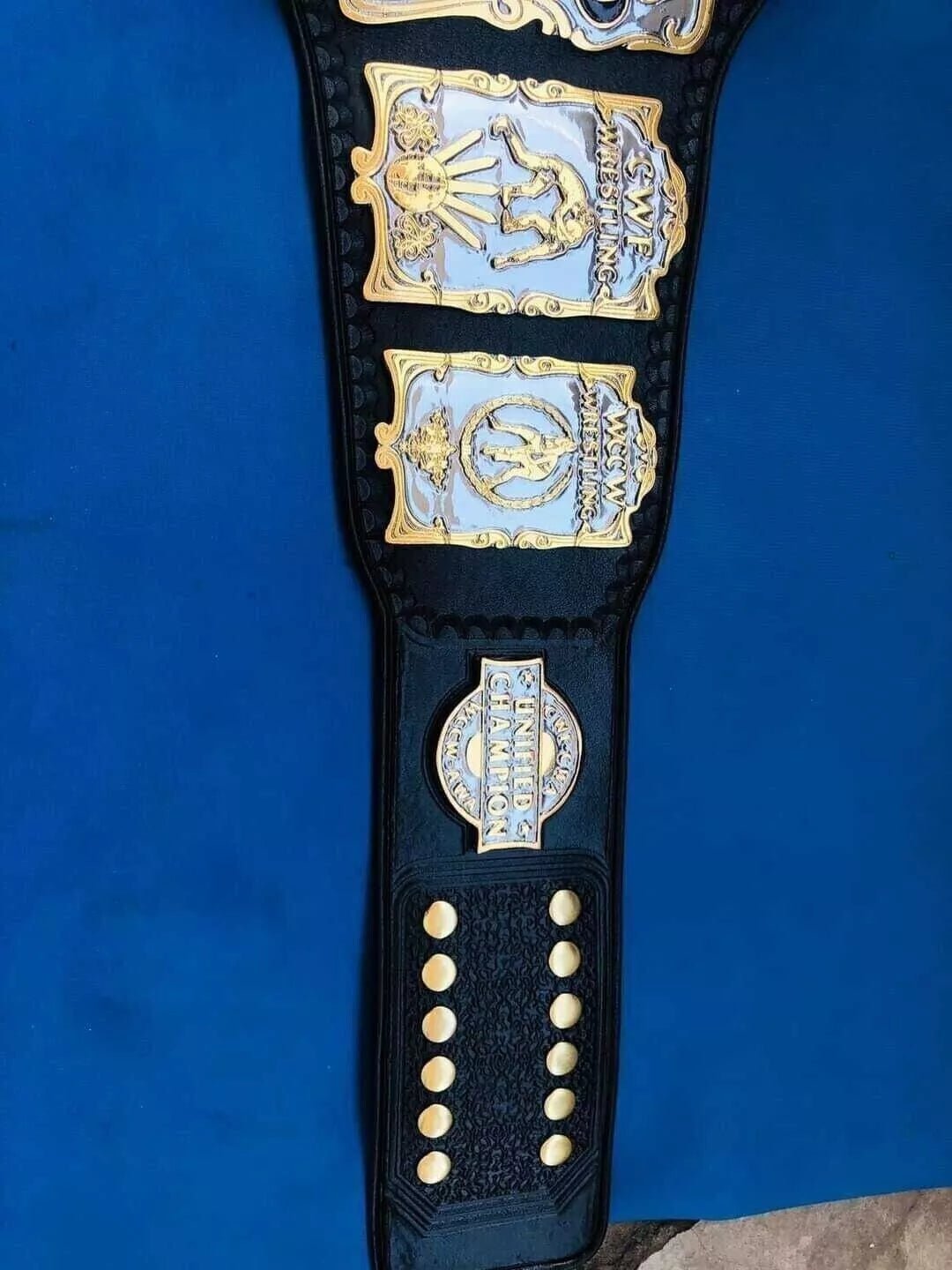 a_1 Unified World Heavyweight Wrestling Championship Belt | 4MM WCCW CWA CWF AWA Title Straps