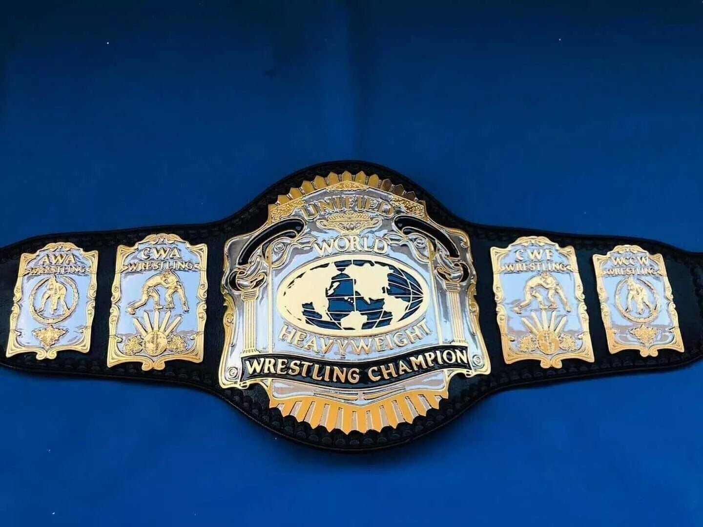a_2 Unified World Heavyweight Wrestling Championship Belt | 4MM WCCW CWA CWF AWA Title Straps