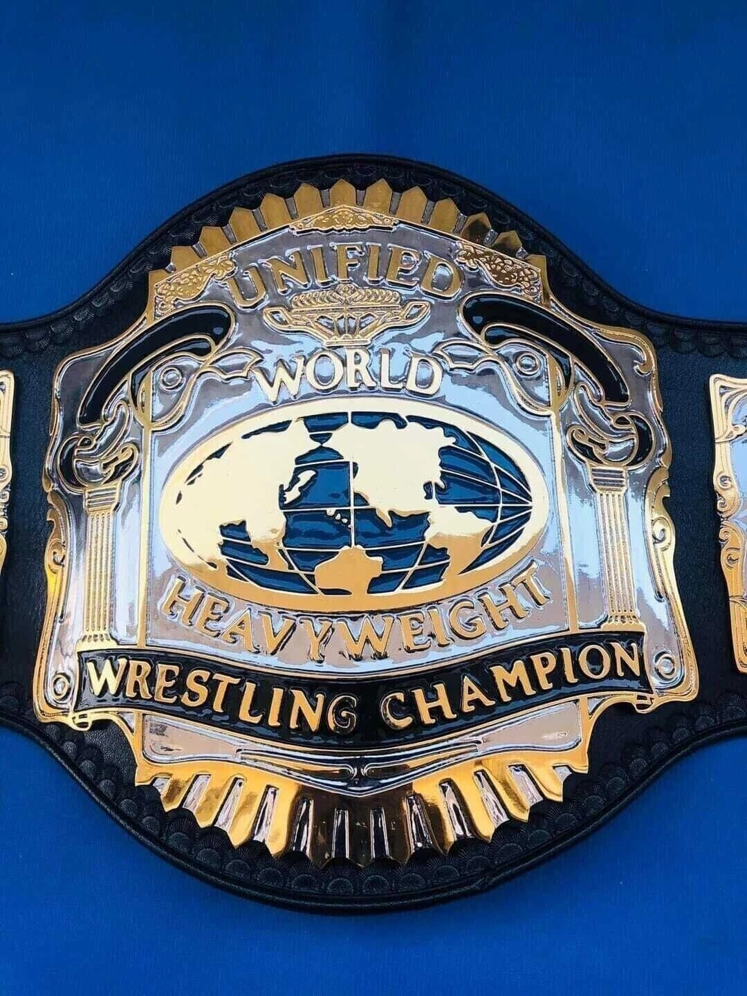 a_3 Unified World Heavyweight Wrestling Championship Belt | 4MM WCCW CWA CWF AWA Title Straps