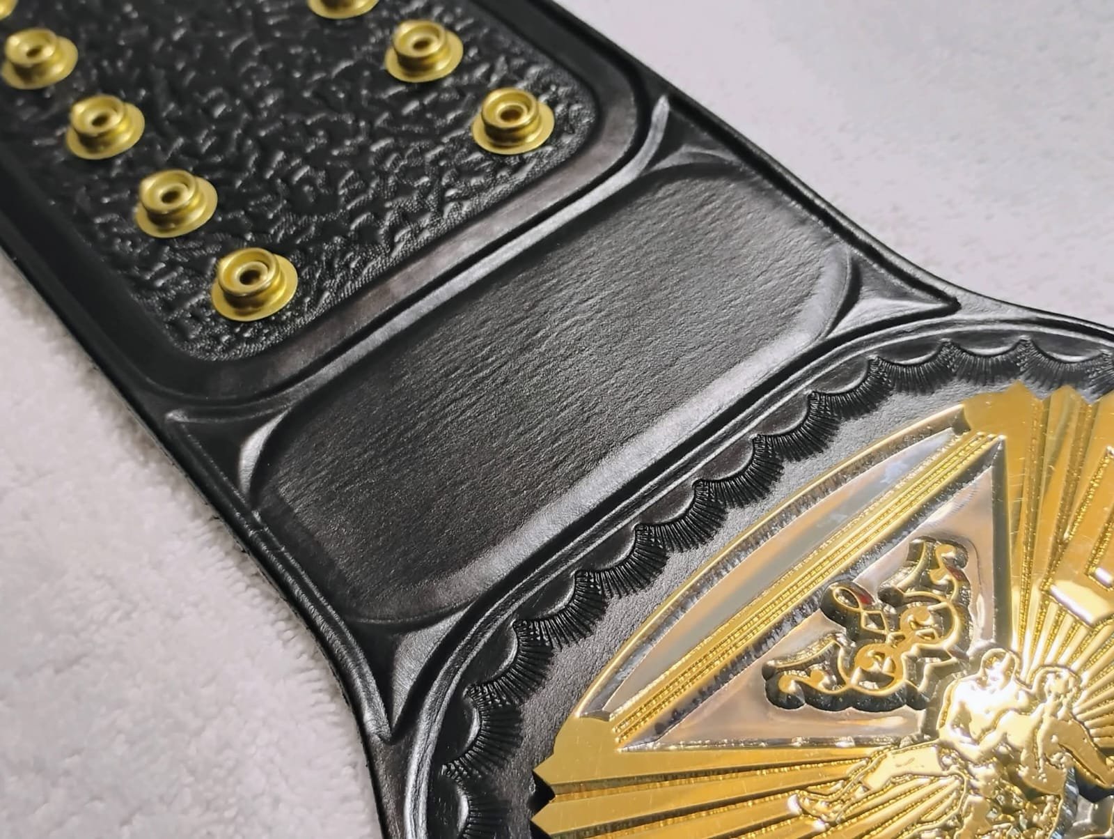 ac_5 Premium CNC 3D WWF Winged Eagle Championship Wrestling Belt Adults Size 4MM 24K Gold Real Hand Tooling Leather - Image 6