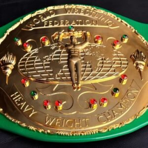Premium CNC 3D Big Green 4MM 24K Gold Real Hand Tooling Leather