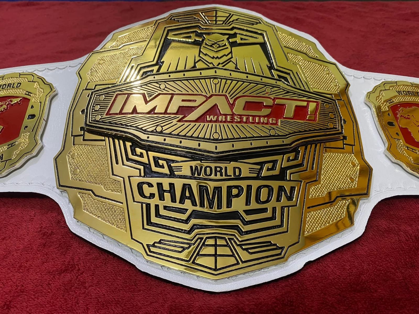ad_6_d13c3b14-eafc-4b7c-9e11-3a4efa818a0f TNA Impact World Heavyweight Wrestling Championship Title Belt | Custom 4MM Zinc Gold Plated | White Leather Strap |