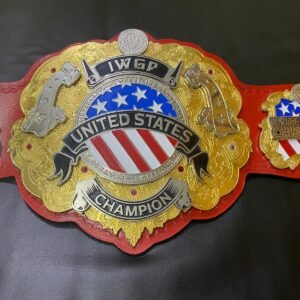 IWGP United State Championship Wrestling Replica Leather Belt Adult Size 4mm Zinc