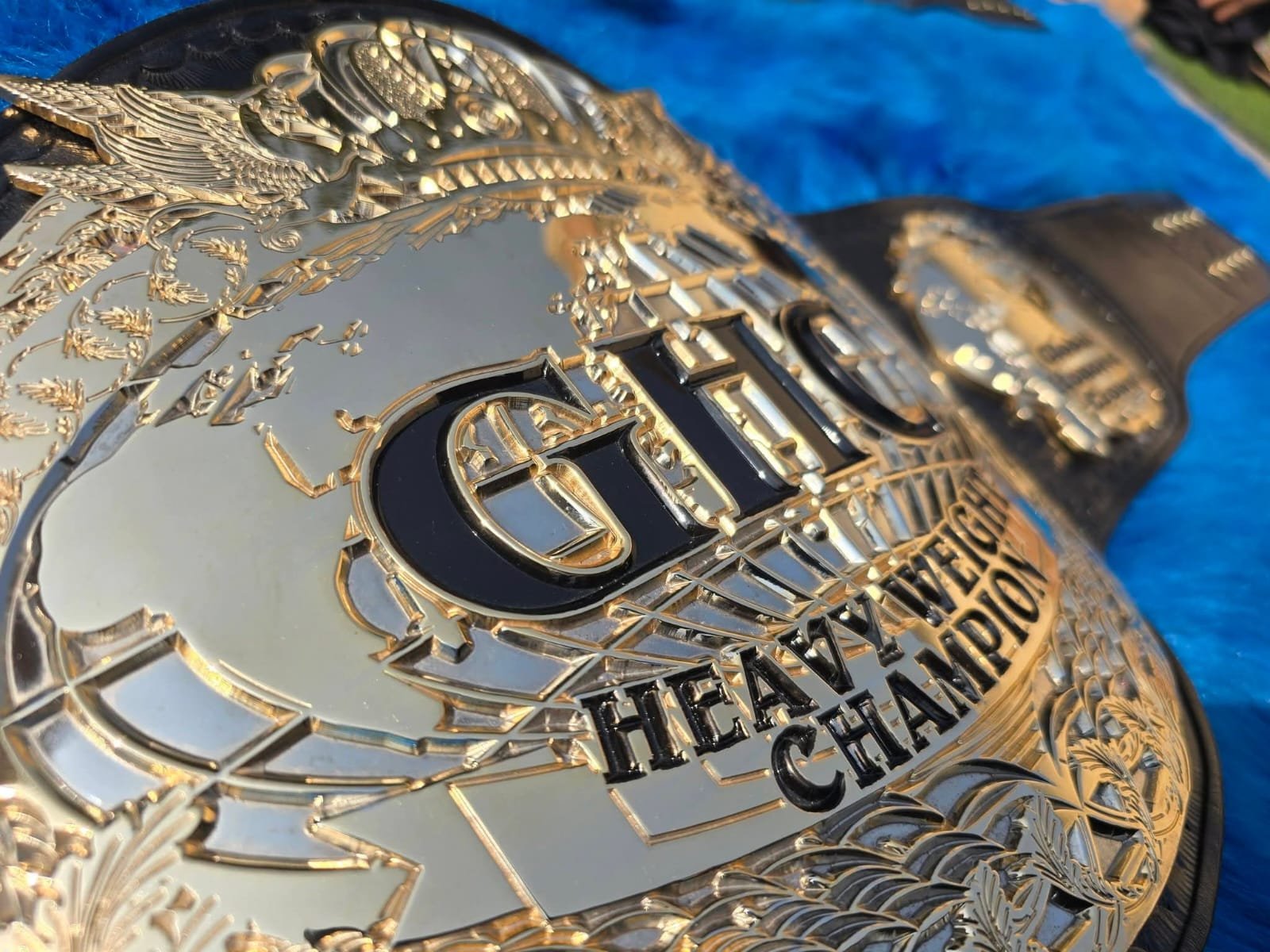 ah_2 Premium CNC 3D GHC World Heavyweight Championship Belt Adults Size 4MM 24K Gold Dual Real leather Hand Tooling - Image 3