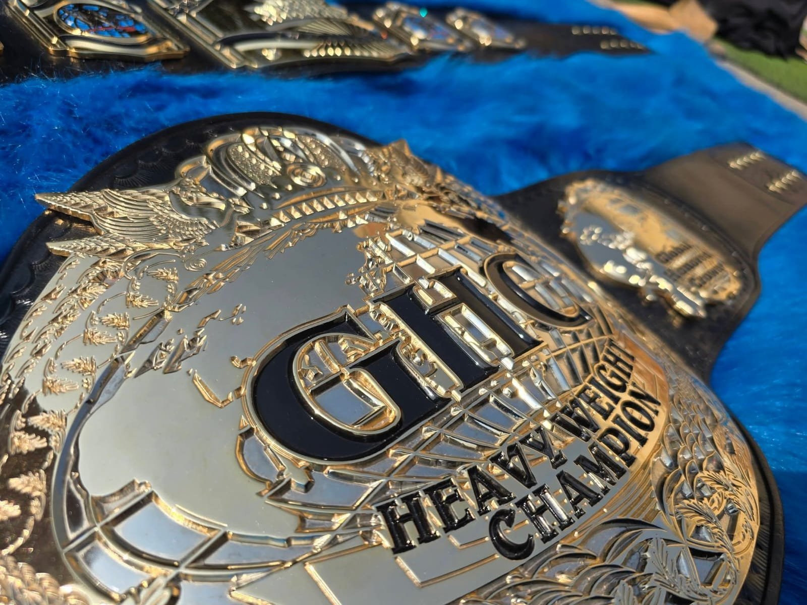 ah_5 Premium CNC 3D GHC World Heavyweight Championship Belt Adults Size 4MM 24K Gold Dual Real leather Hand Tooling - Image 6