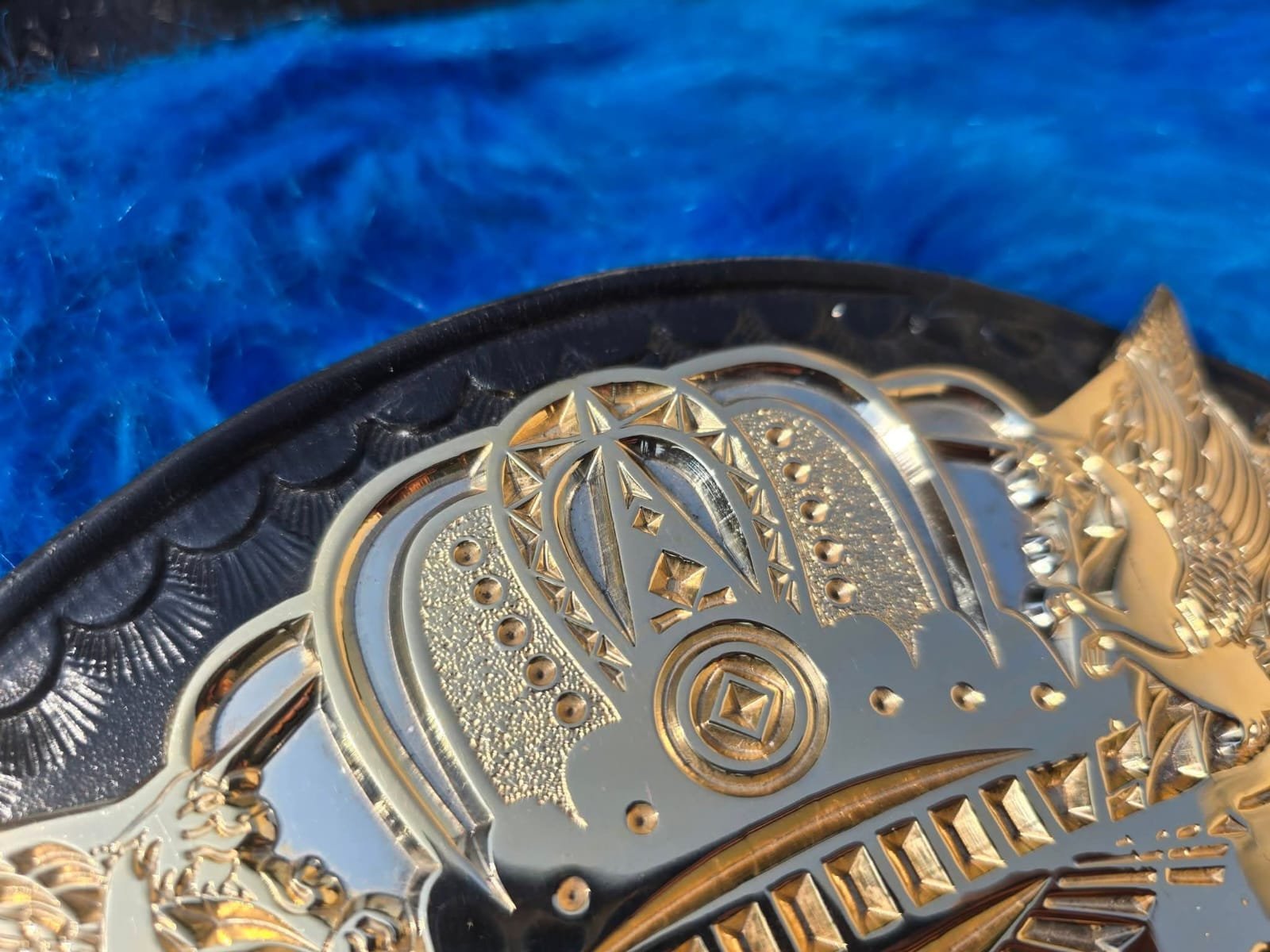 ah_6 Premium CNC 3D GHC World Heavyweight Championship Belt Adults Size 4MM 24K Gold Dual Real leather Hand Tooling - Image 7