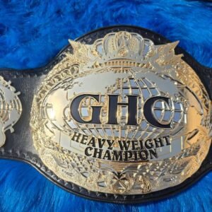 Premium CNC 3D GHC World Heavyweight Championship Belt Adults Size 4MM 24K Gold Dual Real leather Hand Tooling