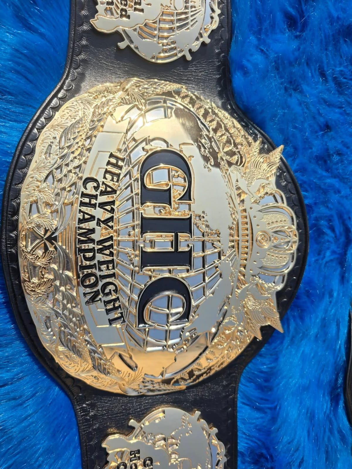 ah_8 Premium CNC 3D GHC World Heavyweight Championship Belt Adults Size 4MM 24K Gold Dual Real leather Hand Tooling - Image 8