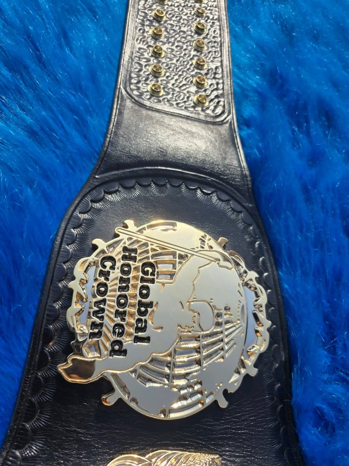 ah_9 Premium CNC 3D GHC World Heavyweight Championship Belt Adults Size 4MM 24K Gold Dual Real leather Hand Tooling - Image 9