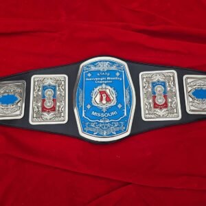 Premium CNC 3D NWA Missouri Heavyweight Championship Belt Adults Size Real Leather Hand Tooling