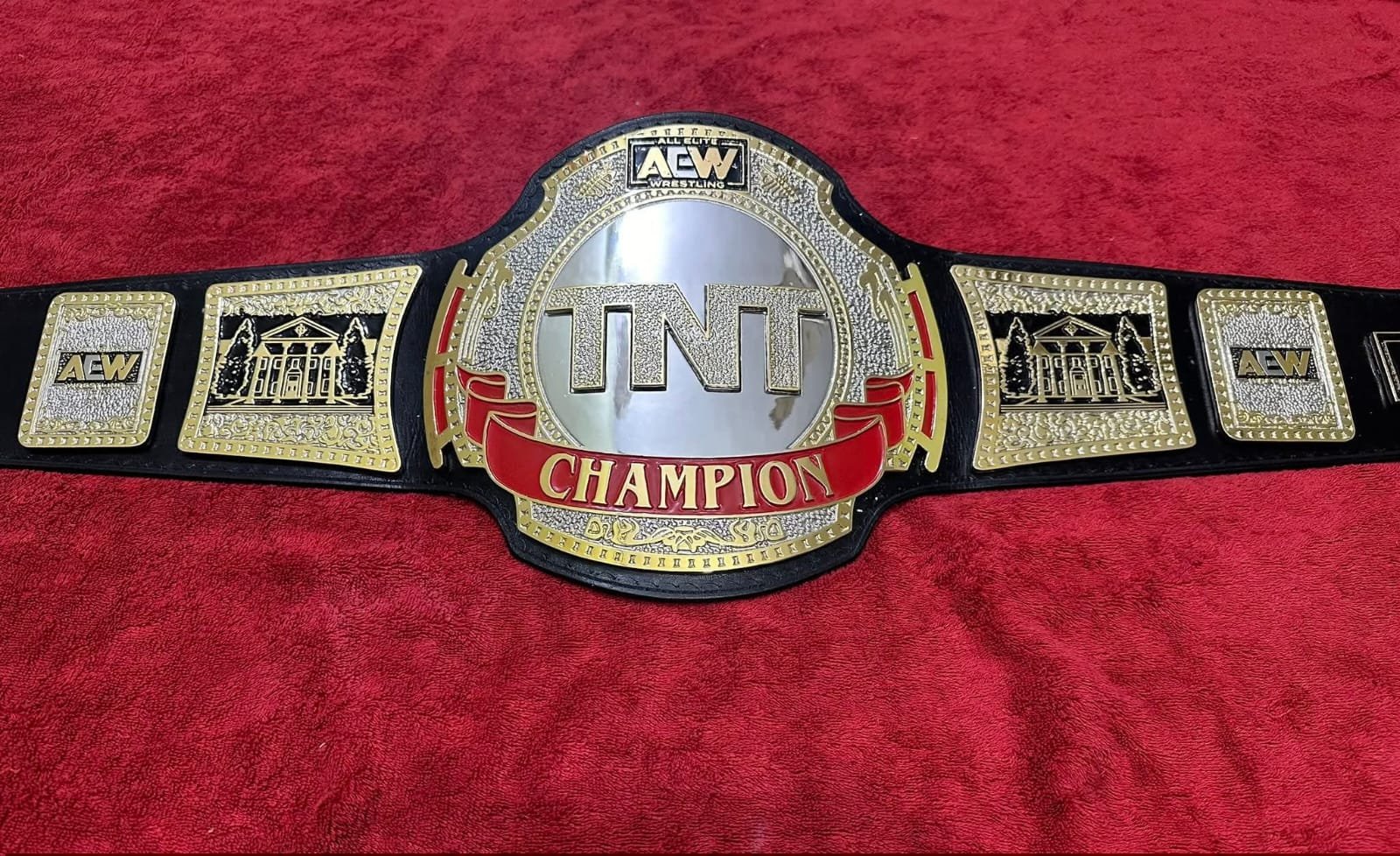 ao_1_175ef86c-103a-4063-b474-bb4553fe5e91-1 AEW TNT Championship Replica Belt - 4mm Dual Plated Metal - 6mm Genuine Cowhide Leather Strap - Adult Size All Elite Wrestling TNT Title